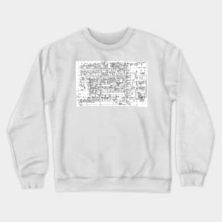 Circuit Board Diagram Electronic Schematic Printed Engineering Crewneck Sweatshirt